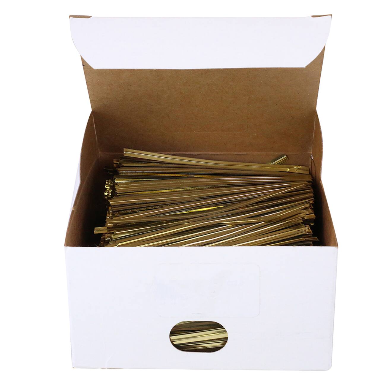 JAM Paper Home Décor Trimmings 4" Metallic Twist Ties, 2,000ct.